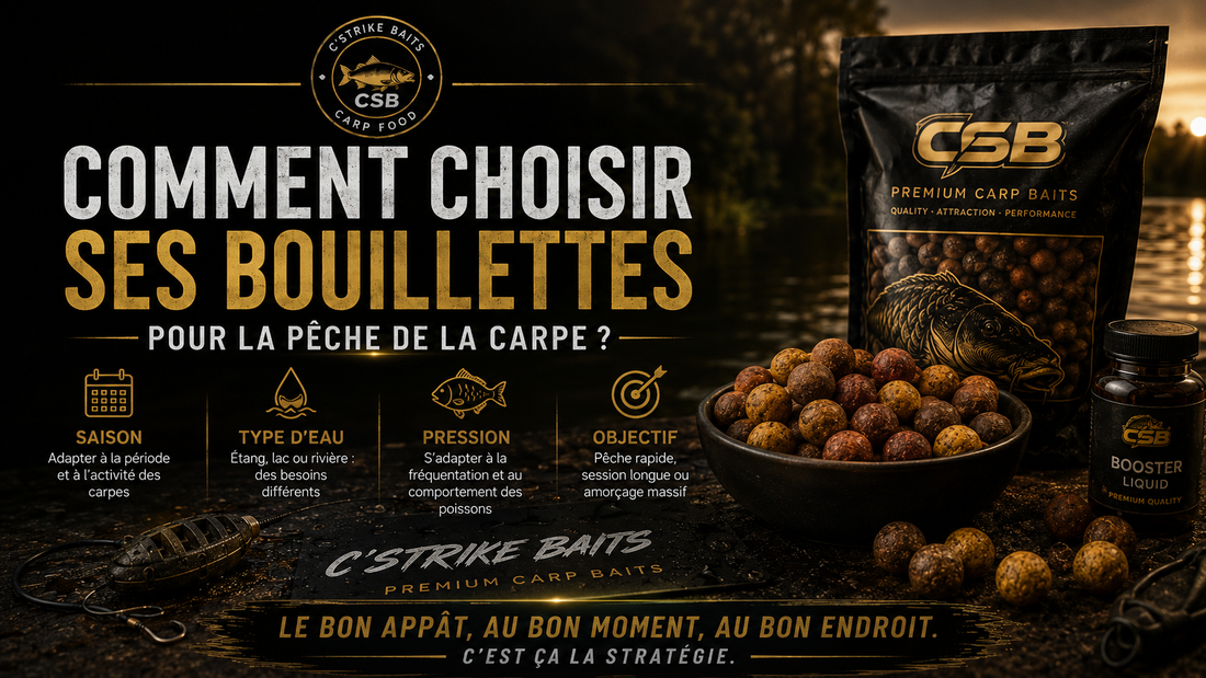 Comment choisir ses bouillettes pour la pêche de la carpe ? Guide complet saison et stratégie - CSB