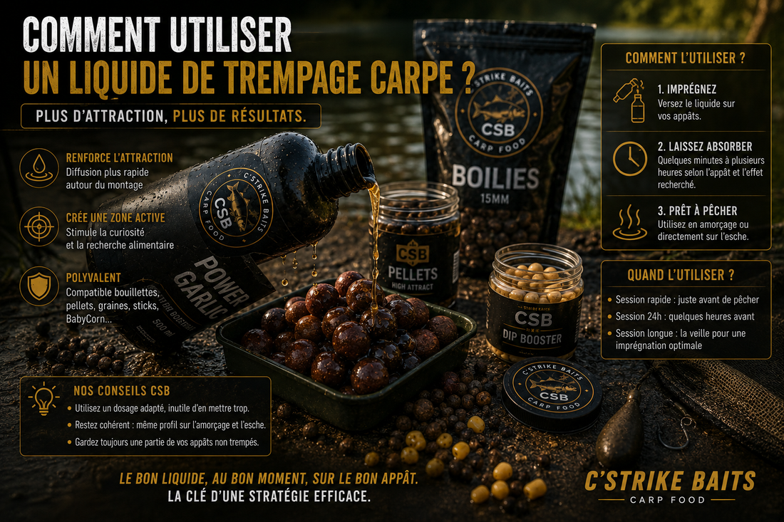 Comment utiliser un liquide de trempage carpe ?