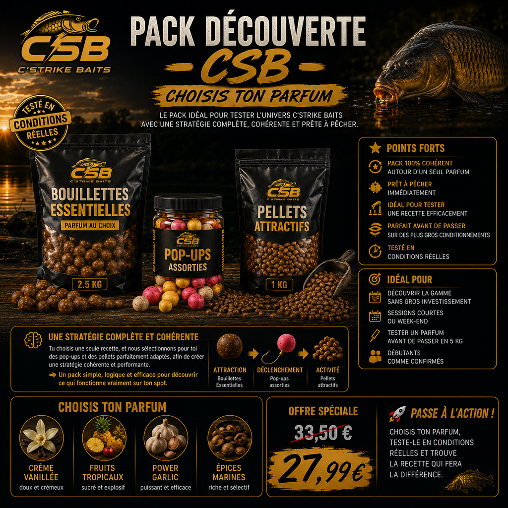 Pack Découverte C'STRIKE BAITS – Testez nos appâts